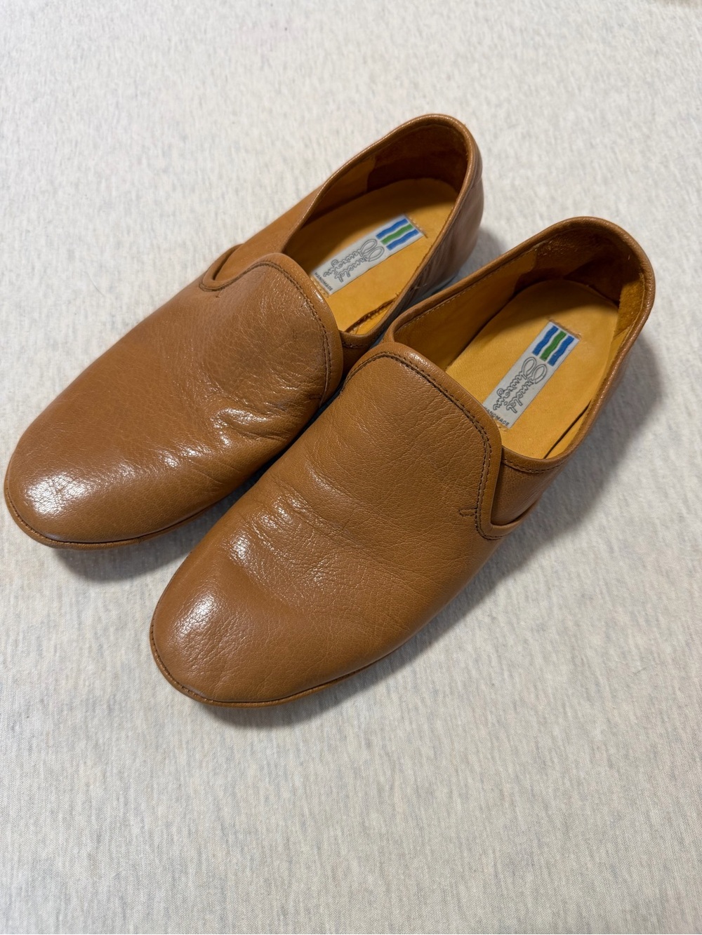 Arnold Churgin Classic Tan Leather Slip-On Shoes 7.5